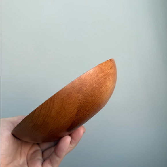 1 Vintage Trinket Dish Salad Bowl 60s Baribocraft Canada Maple Wood - Picture 15 of 16